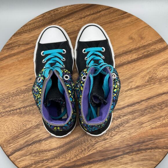 Converse Chuck Taylor All Star Hi Shoes Womens 6 Foldover Black Casual Skate - Picture 5 of 8